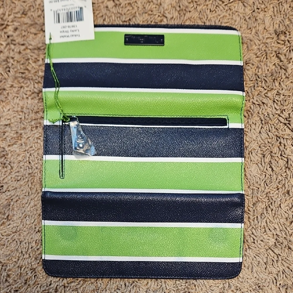 Vera Bradley Trifold Wallet In Lucky Stripe - Picture 4 of 10